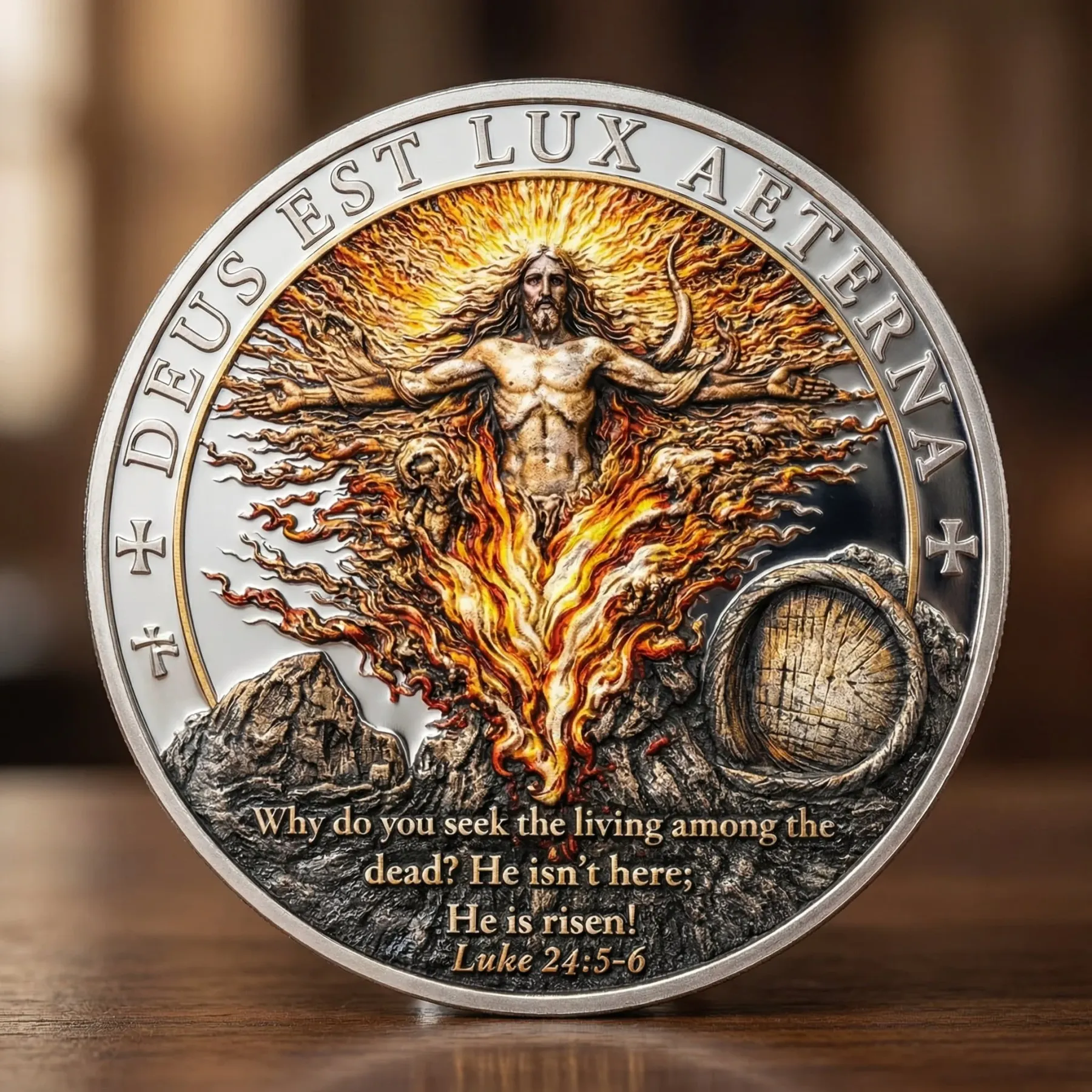 ⚡️Last Day 60% OFF - Resurrection of Light Commemorative Coin ✝️🪙✨