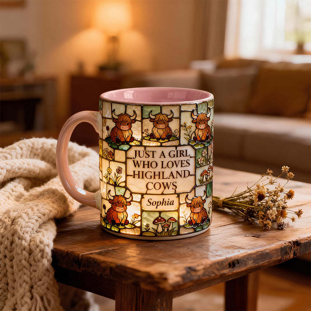 Just A Girl Who Loves Highland Cows Mug - Personalized Gifts 