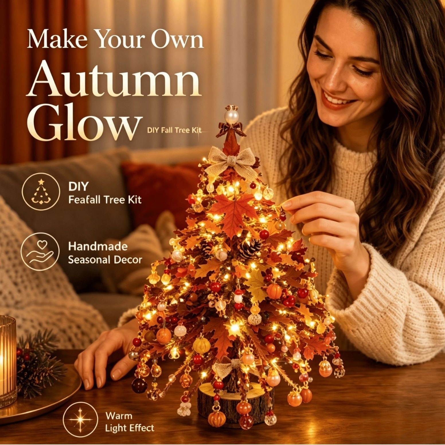 DIY Beaded Christmas Tree Ornament Craft Kit