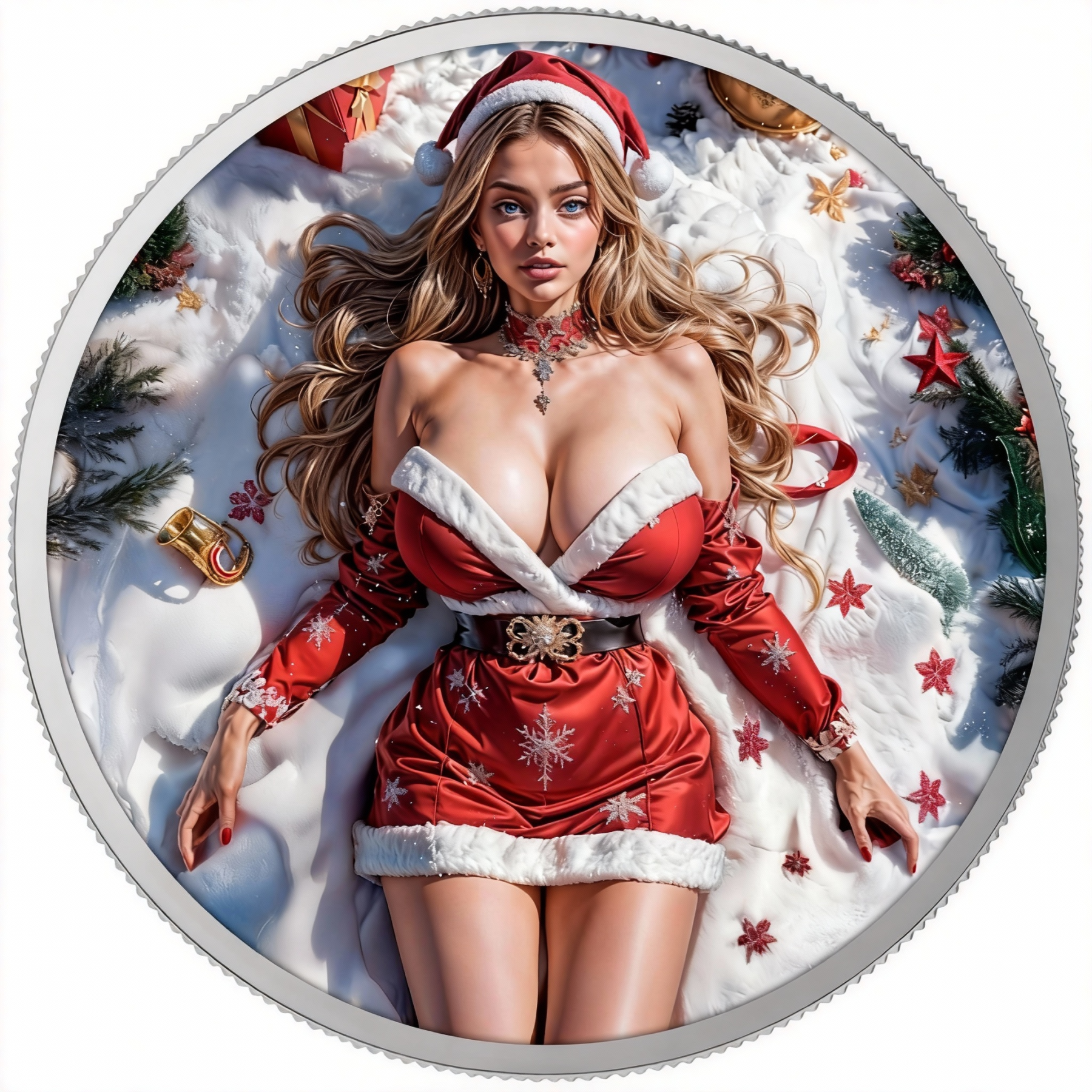  🎁Limited Edition🎁Sexy Santa Girl Challenge Coin 