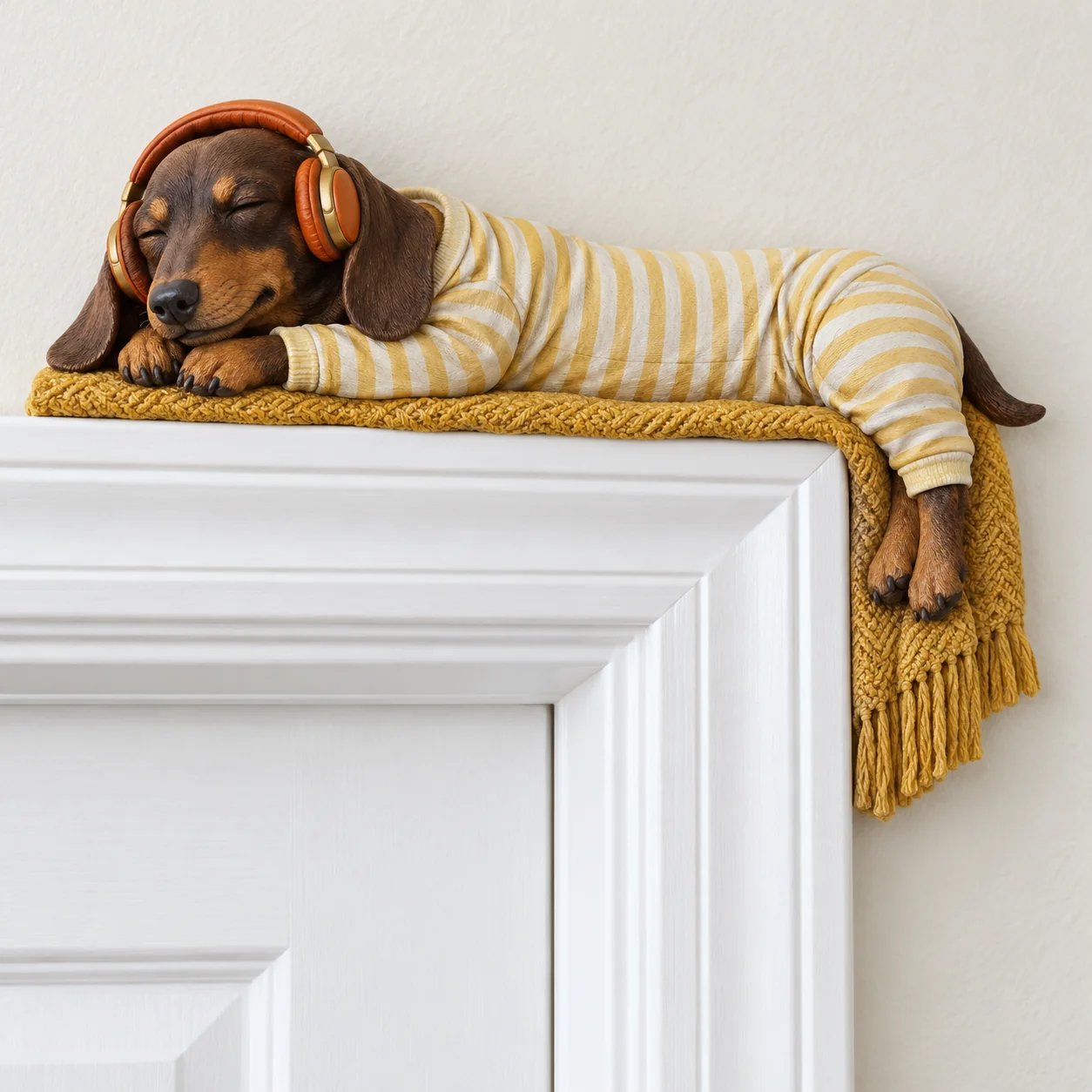 🔥😍Sleeping Dachshund Door Topper