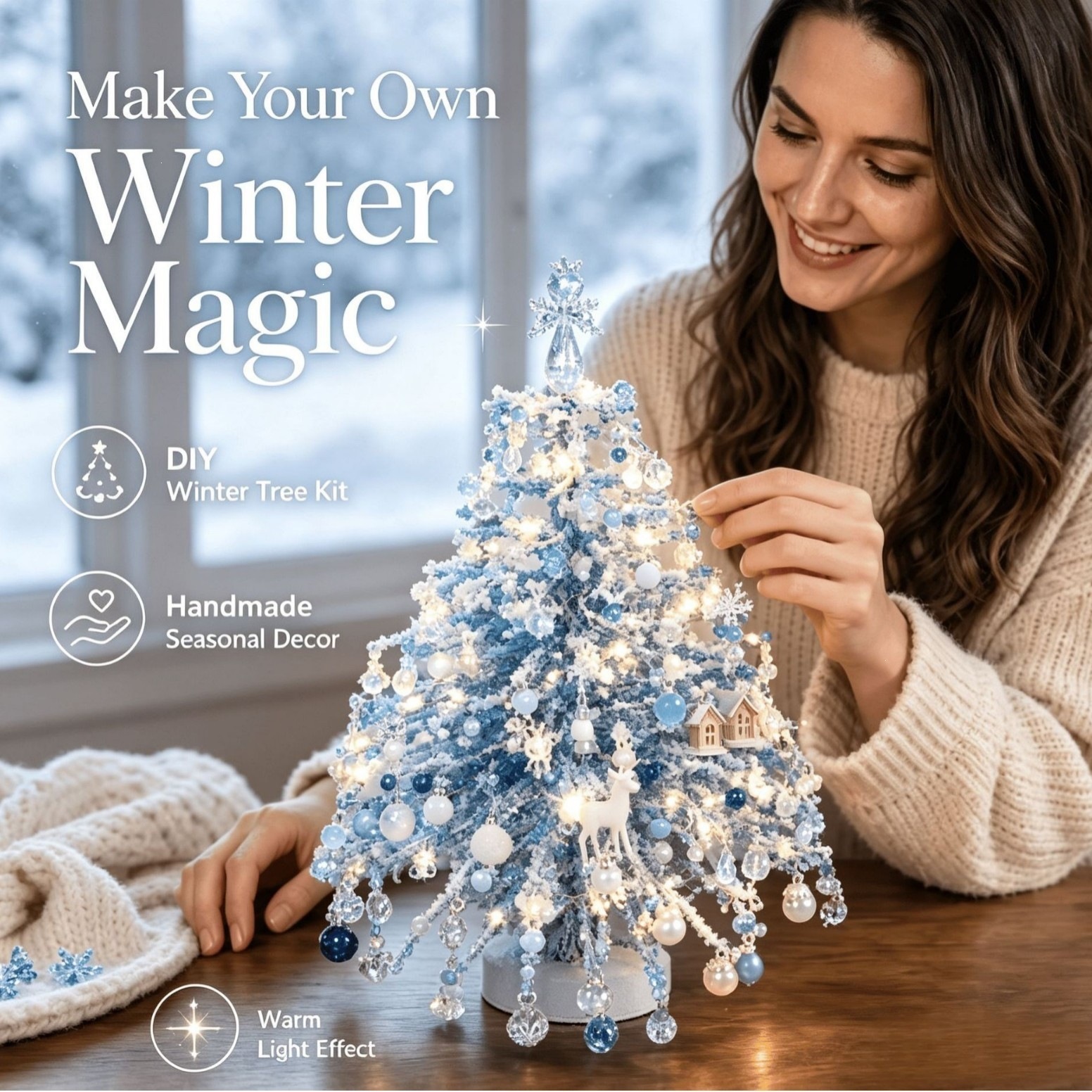 DIY Beaded Christmas Tree Ornament Craft Kit