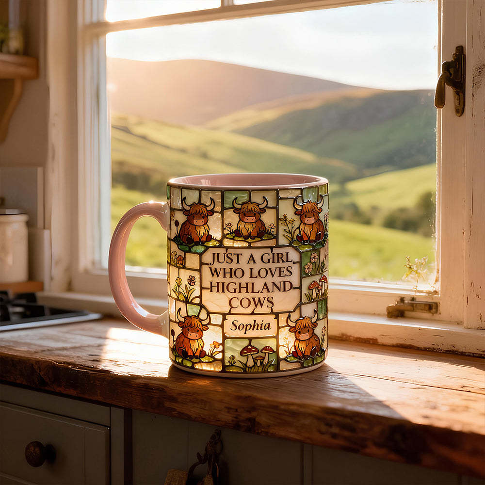 Just A Girl Who Loves Highland Cows Mug - Personalized Gifts 