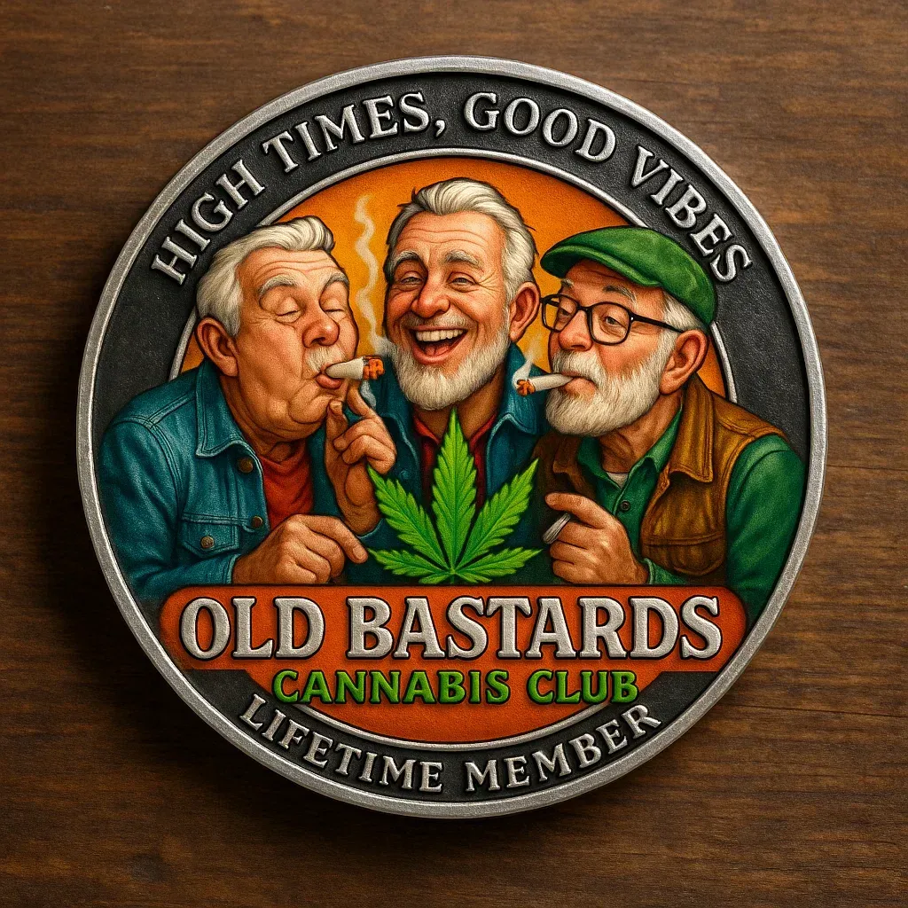 “Old Bastards Cannabis Club” Commemorative Coin