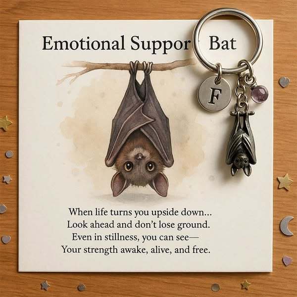 🔥LAST DAY 50% OFF - 🦇Emotional Support Bat Inspirational Keychain