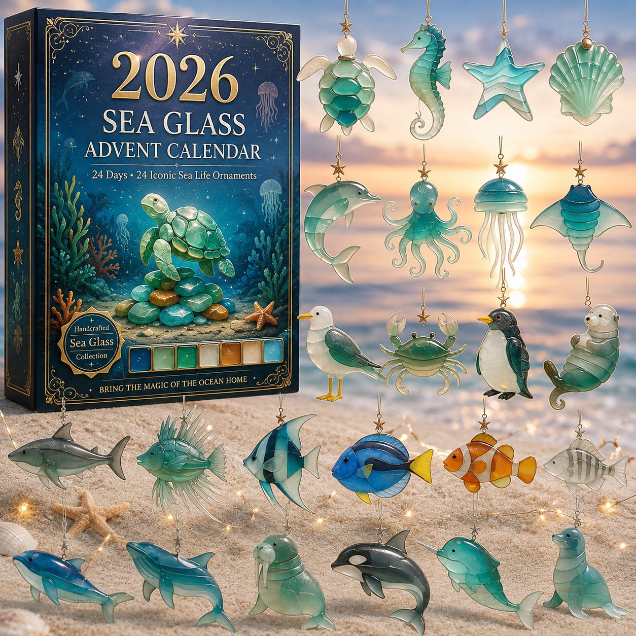 🎁🐟2026 Sea Glass Marine Life Advent Calendar 