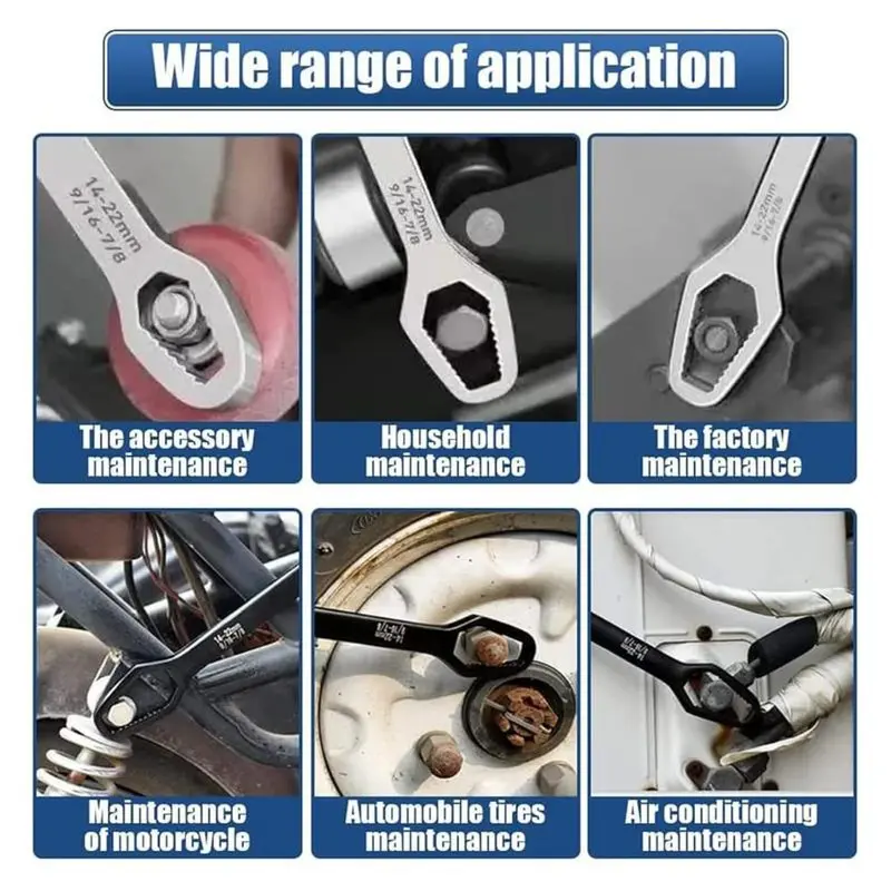 🔥Hot Sale 49%✅️Universal Double-head Self-tightening Wrench🔧8-22mm