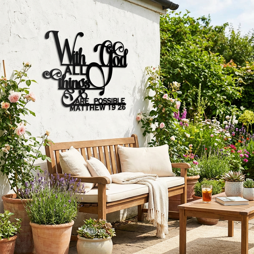 With God, All Things Are Possible – Metal Wall Art