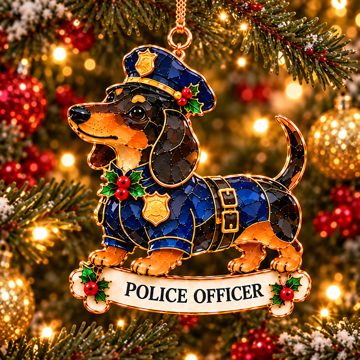 2026 Dachshunds at Work Christmas Ornaments 