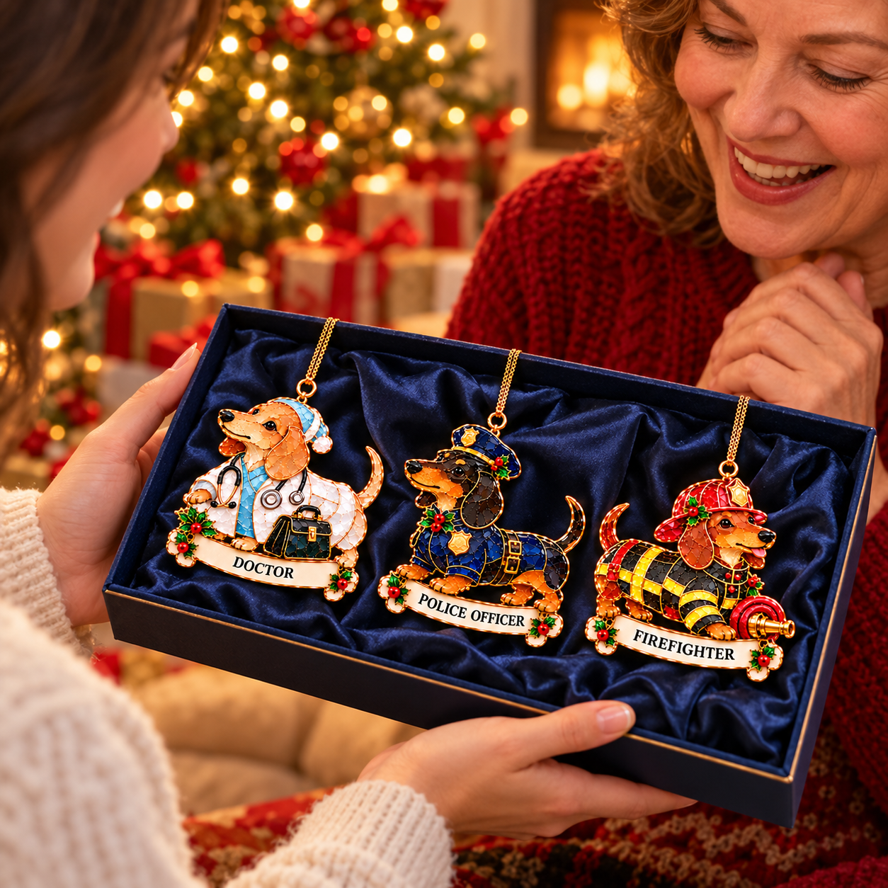 2026 Dachshunds at Work Christmas Ornaments 
