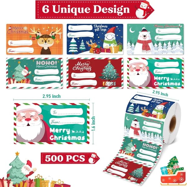 50% OFF This Week Promotions🎉🎉500 PCS/SET Christmas Gift Tags