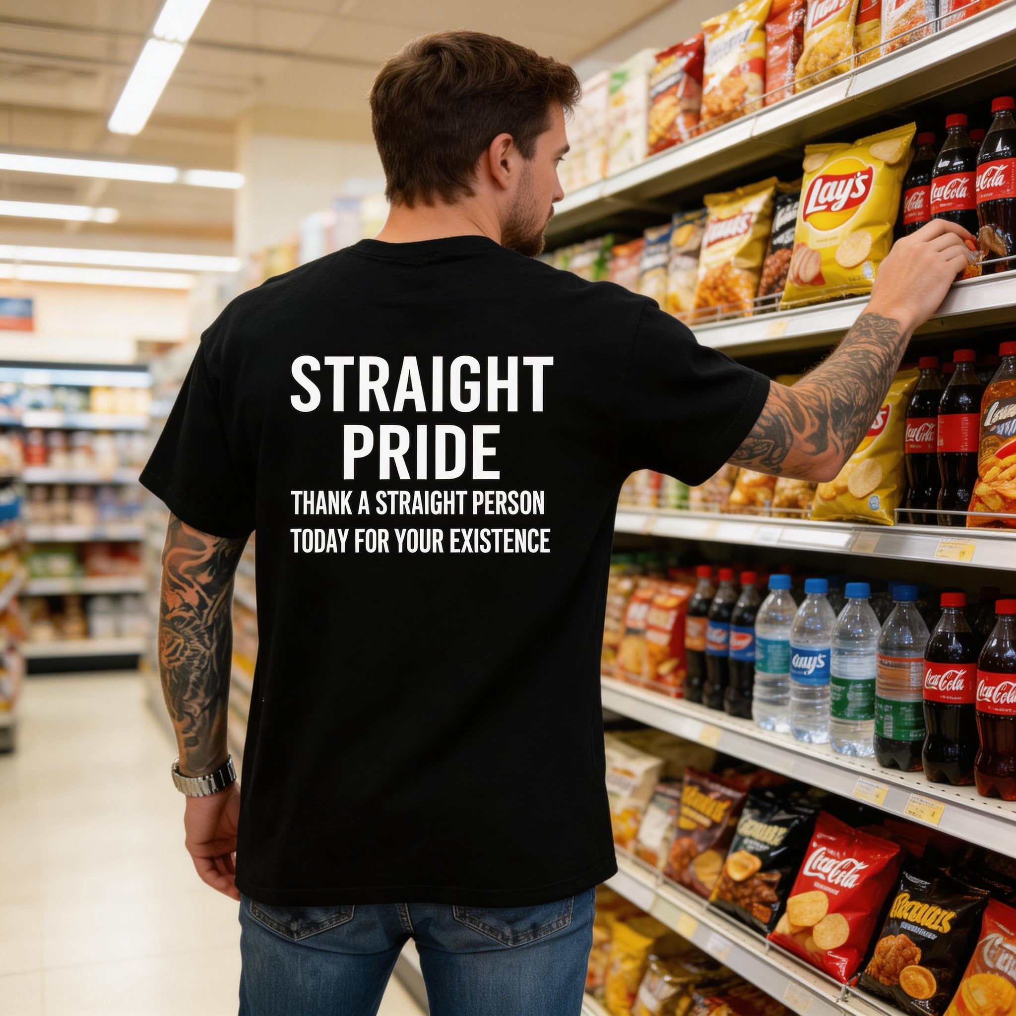 👕😄 Straight Pride Graphic Tee – Funny Unisex Cotton T-Shirt