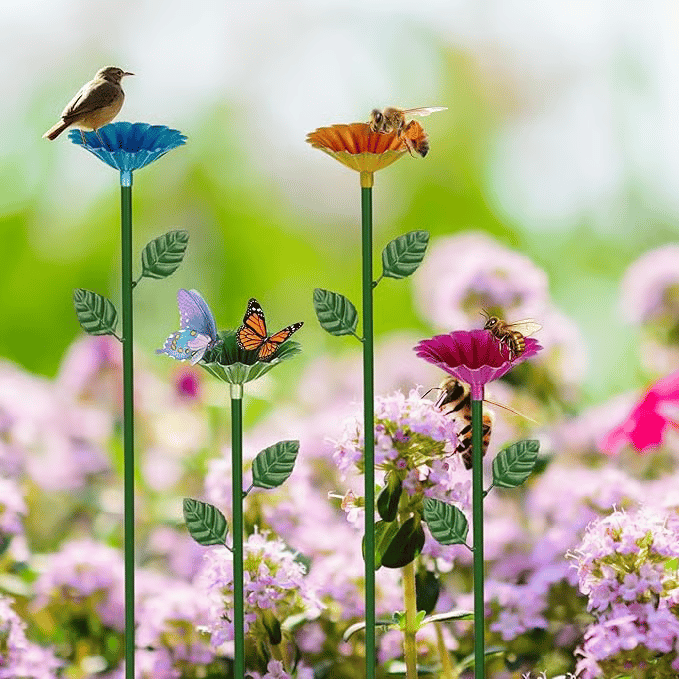 HOT SALE🐝🌷Bee and Butterfly Water Feeder with Flower Design
