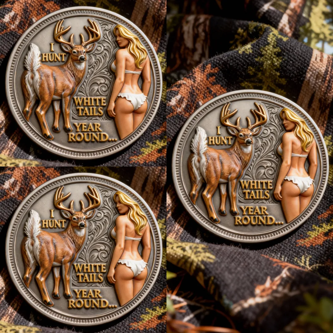 The “Big Rack Hunter” Commemorative Coin, a stylish tribute to the adventurous spirit of hunters and outdoors enthusiasts. This beautifully crafted coin features iconic imagery from the hunt for white-tailed deer and a nod to the boldness and courage of t