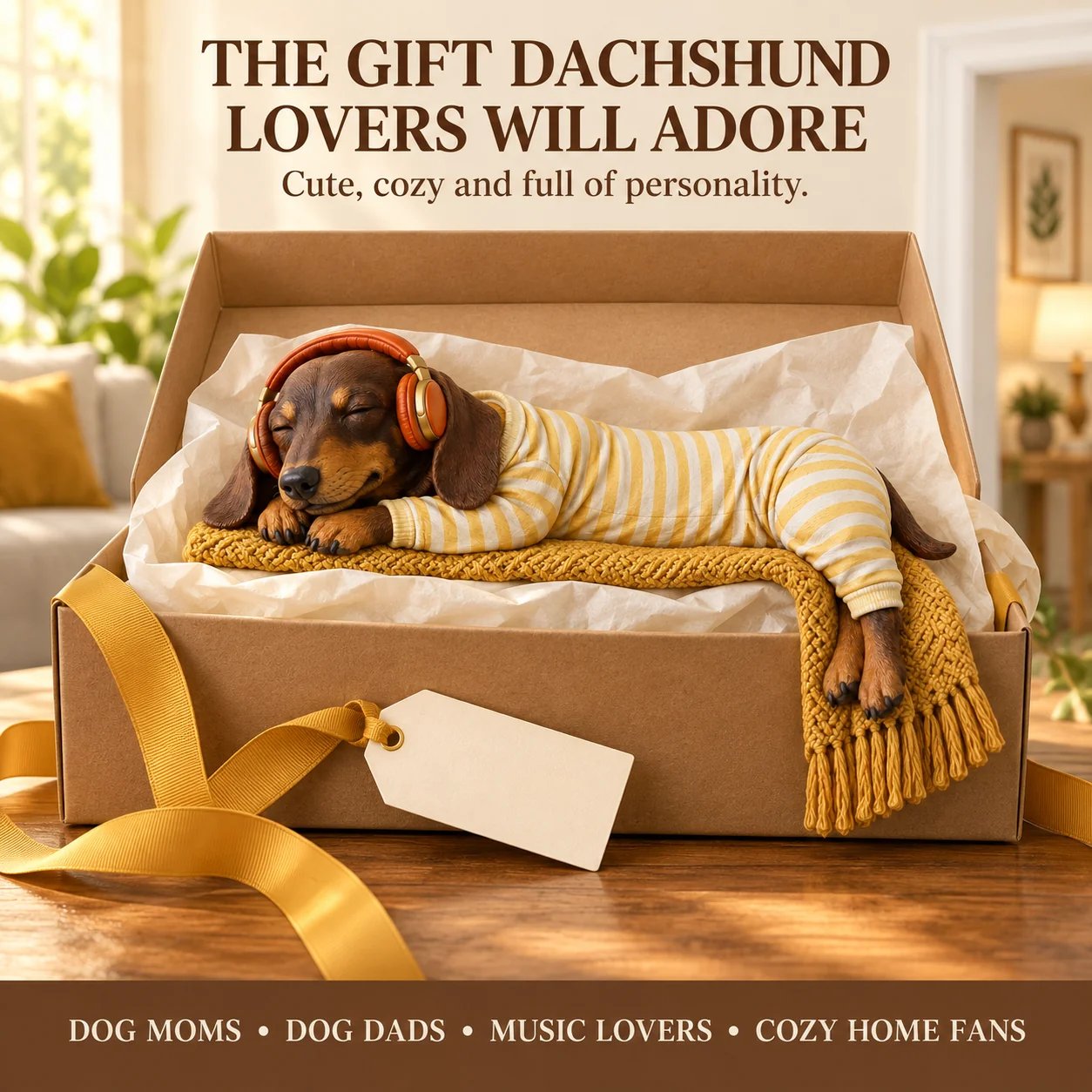 🔥😍Sleeping Dachshund Door Topper
