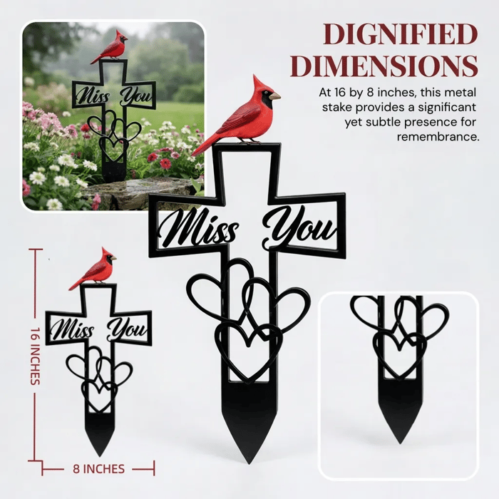 🐦LAST DAY 49% OFF -💖Metal Cemetery Memorial Plaque for Remembrance✝️