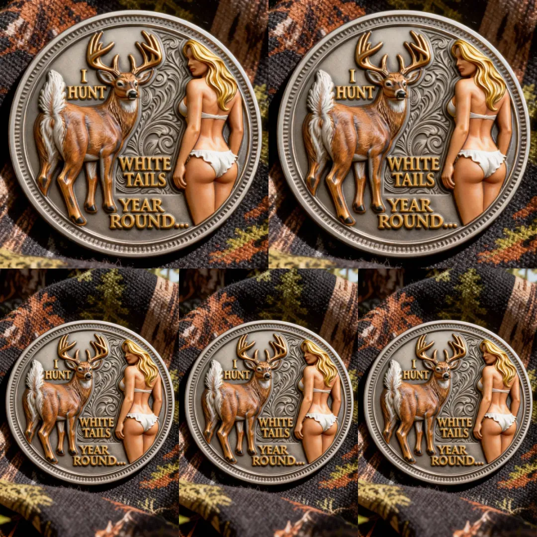 The “Big Rack Hunter” Commemorative Coin, a stylish tribute to the adventurous spirit of hunters and outdoors enthusiasts. This beautifully crafted coin features iconic imagery from the hunt for white-tailed deer and a nod to the boldness and courage of t