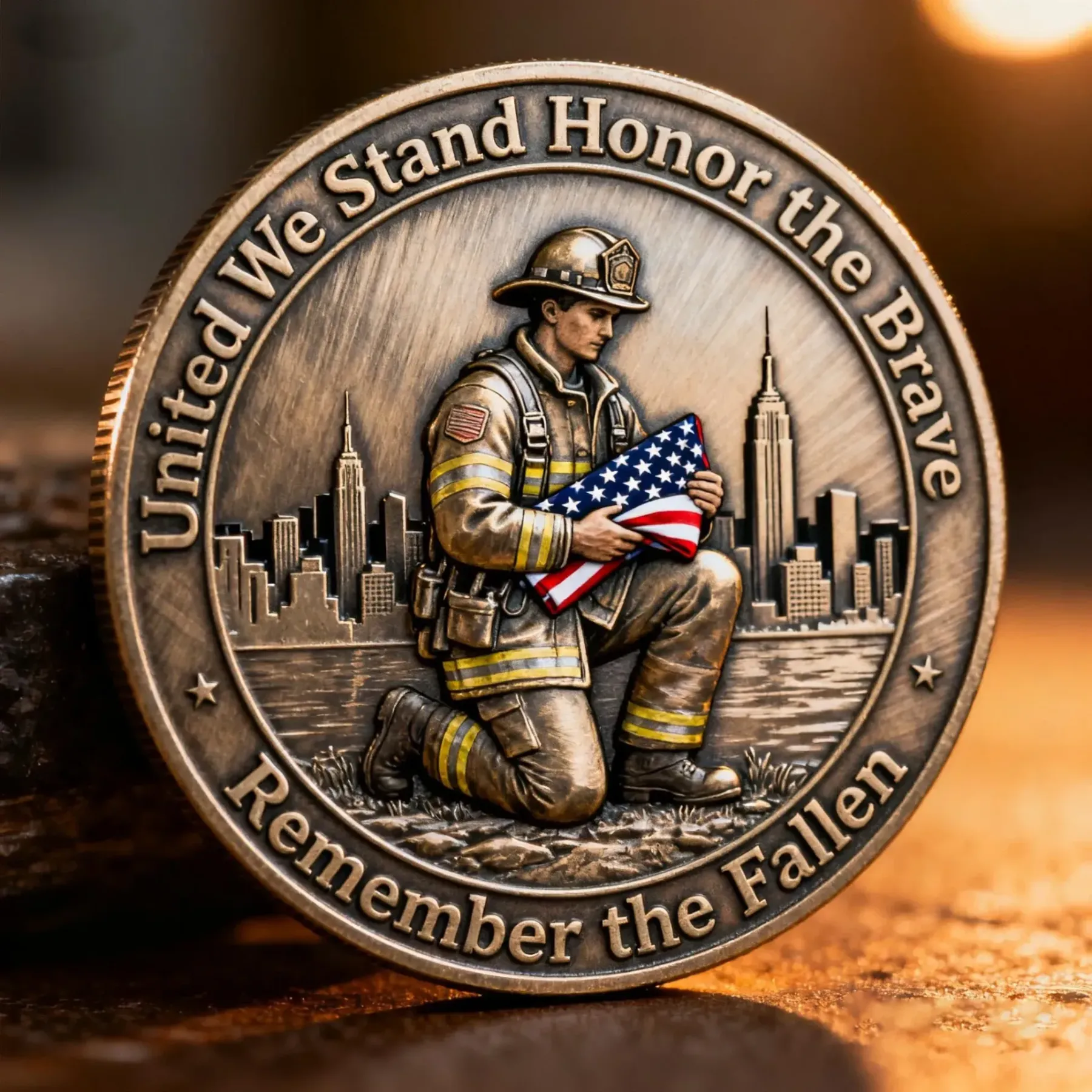 9/11 25th Anniversary Memorial Challenge Coin 