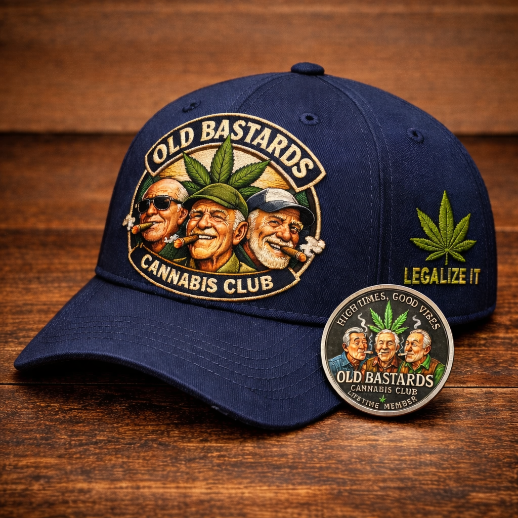 🏆Flash Sale 60% OFF - 🌿Old Bastards Cannabis Club Cap Set😎