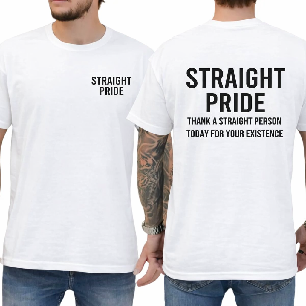 👕😄 Straight Pride Graphic Tee – Funny Unisex Cotton T-Shirt