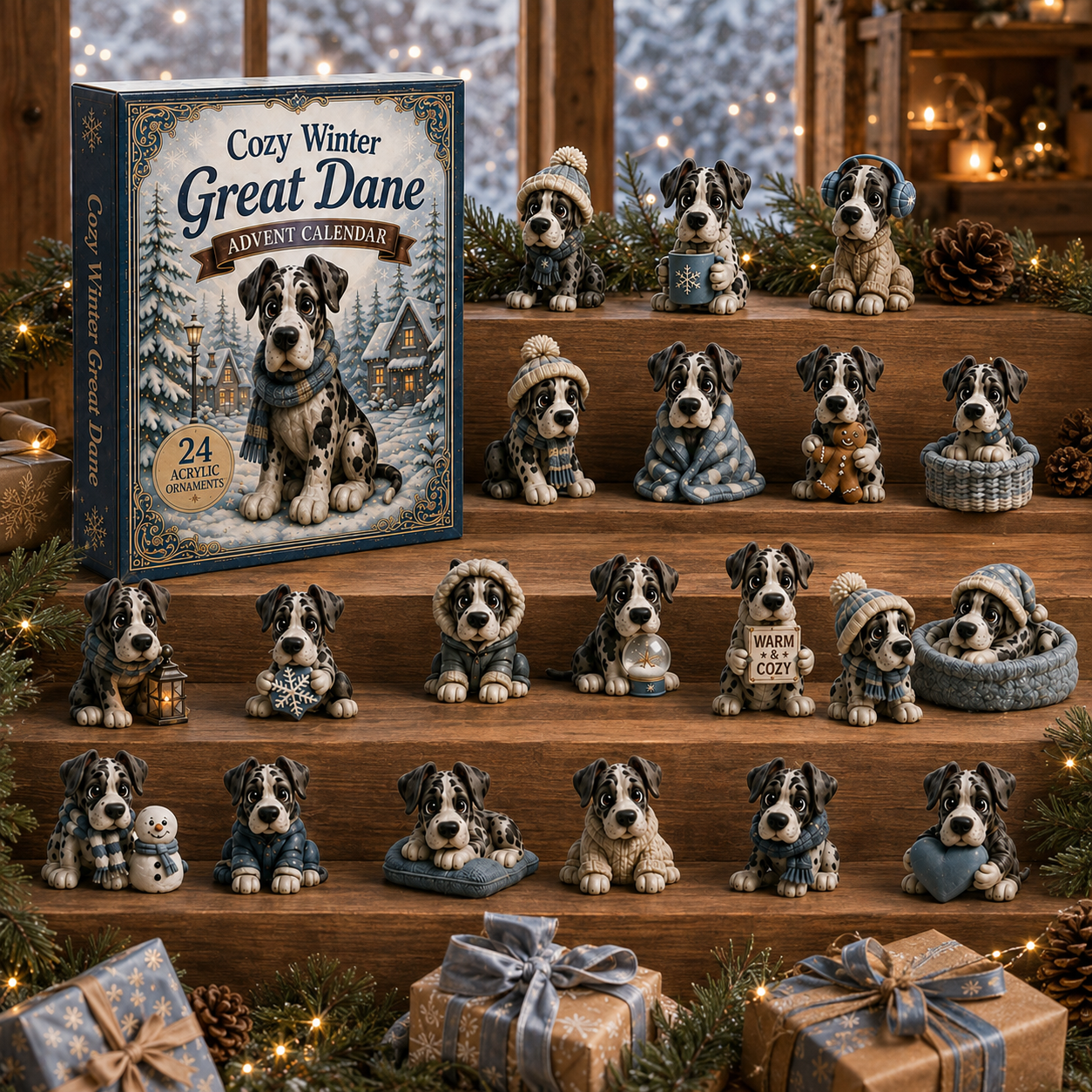 🐶❄️Cozy Winter Great Dane Advent Calendar 2026 - 24-Day Festive Countdown