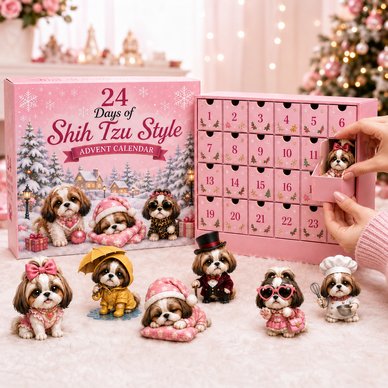 🐶 24 Days of Shih Tzu Christmas Advent Calendar 2026 – 24 Collectible Shih Tzu Surprises