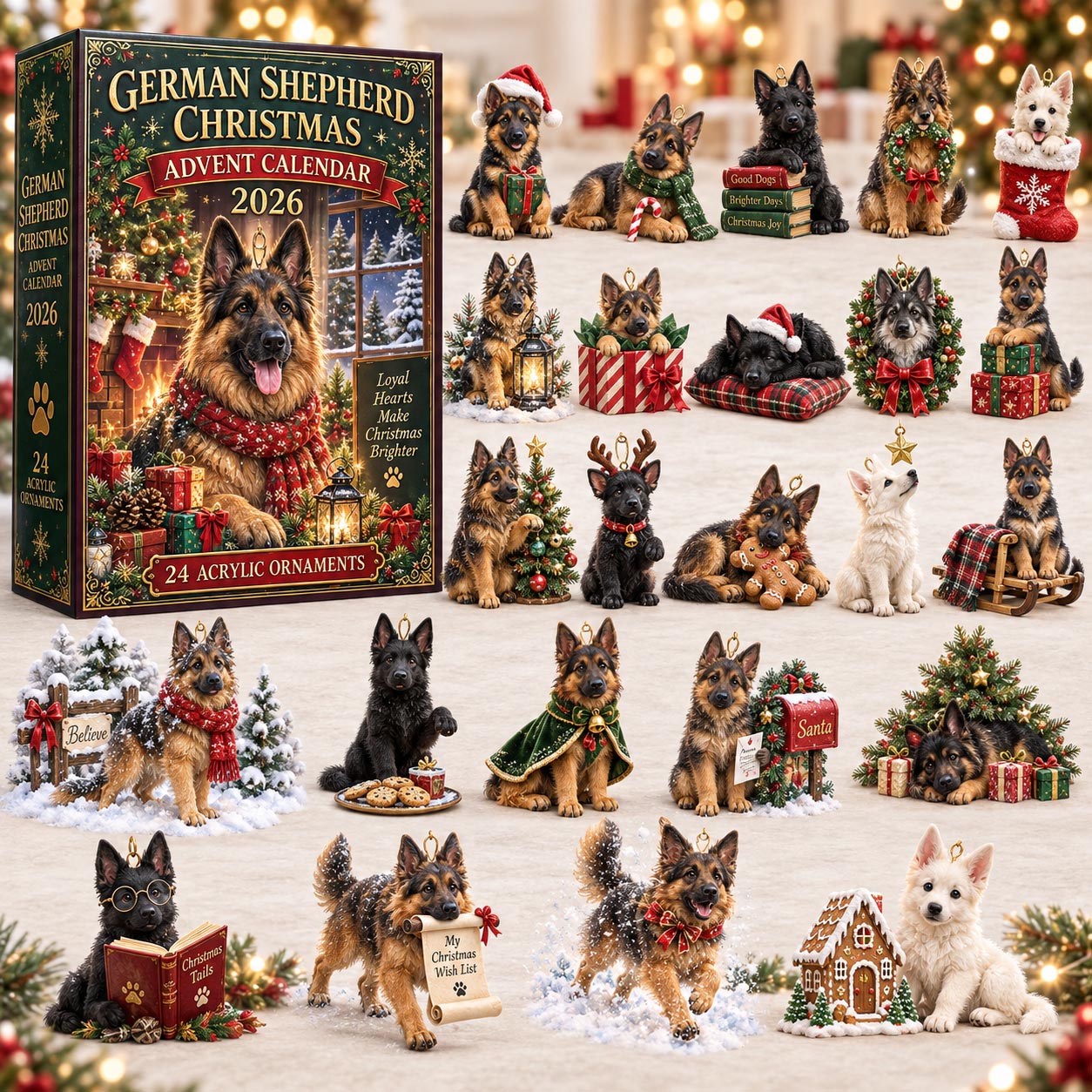 German Shepherd Christmas Advent Calendar 2026