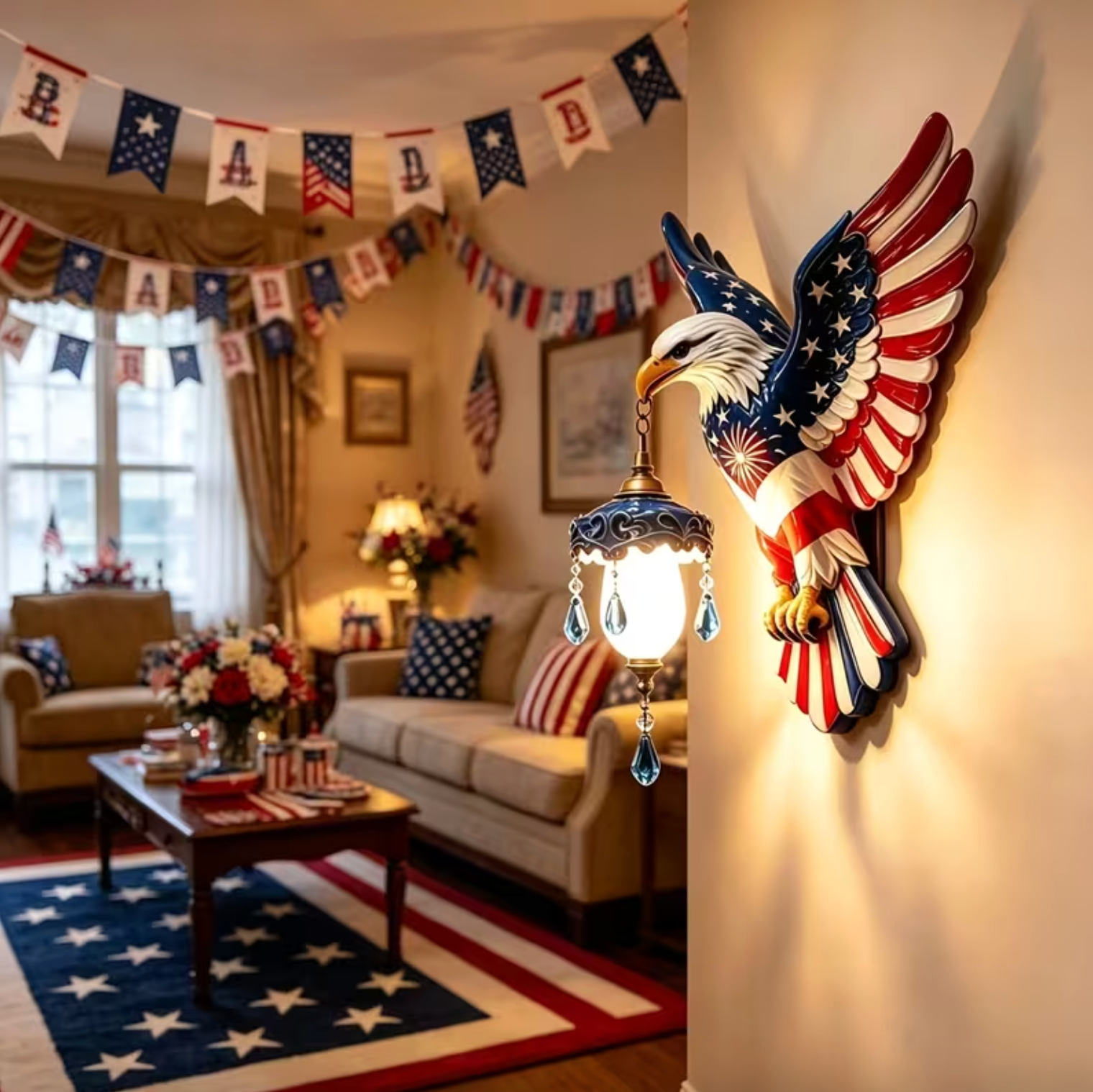  Patriotic Eagle Wall Lamp