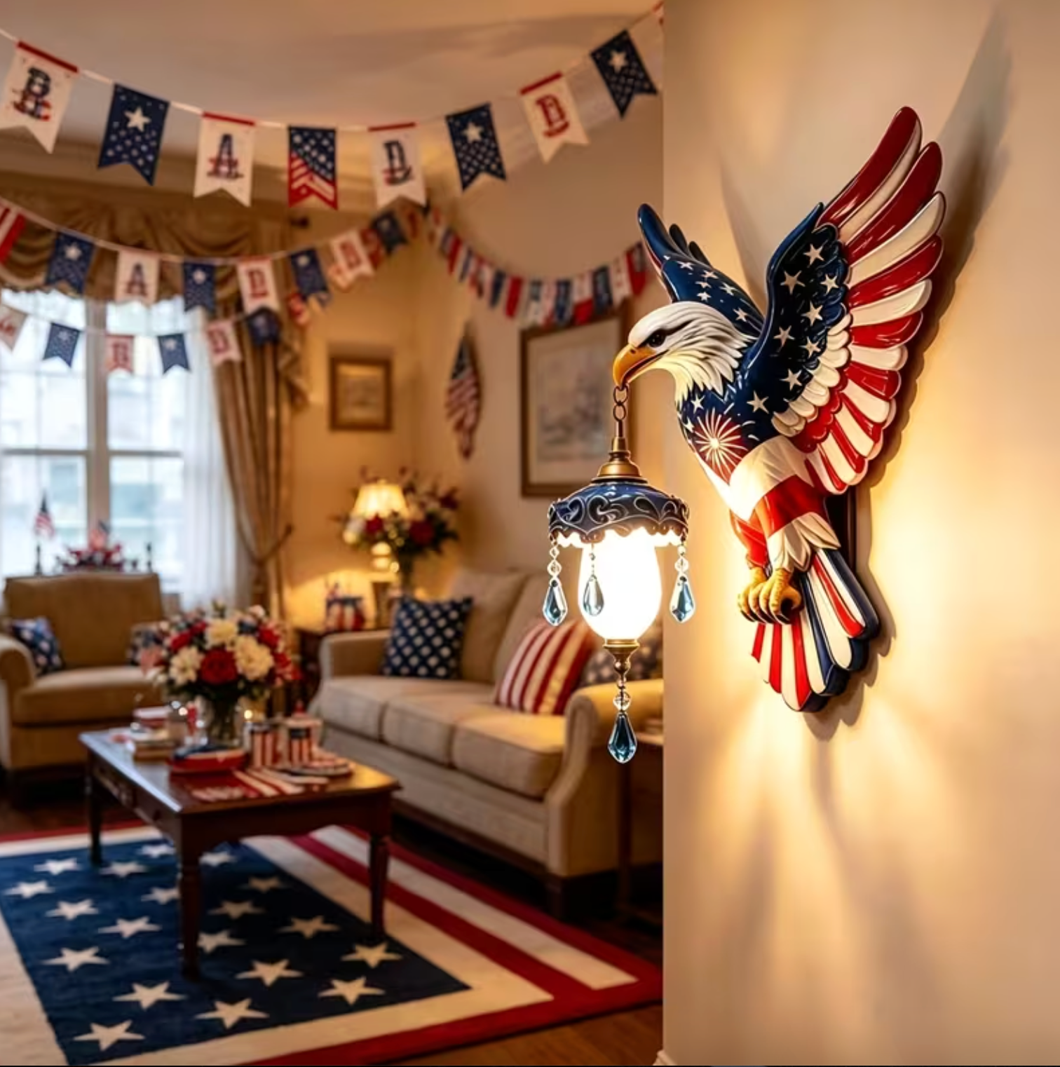  Patriotic Eagle Wall Lamp