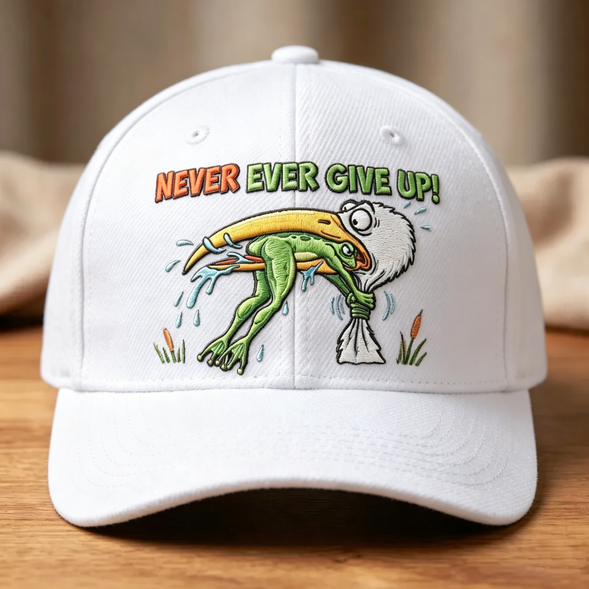 🔥Hot Sale 49% OFF🌟Funny Frog Never Ever Give Up Resilience Hat