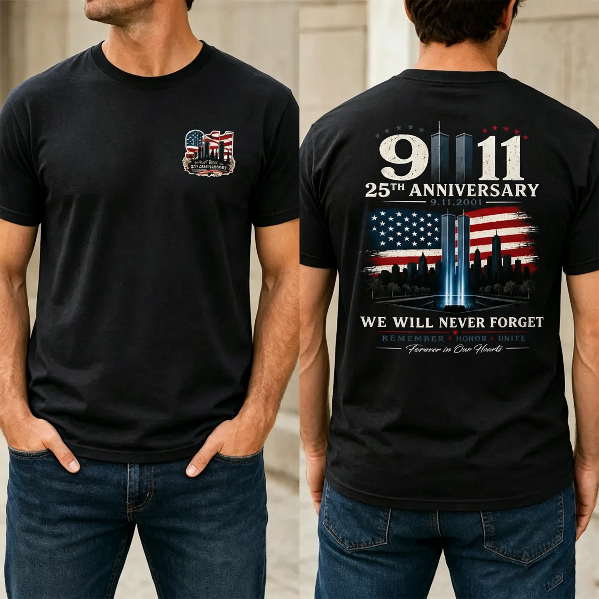 Never Forget September 11 T-Shirt/ Hoodie