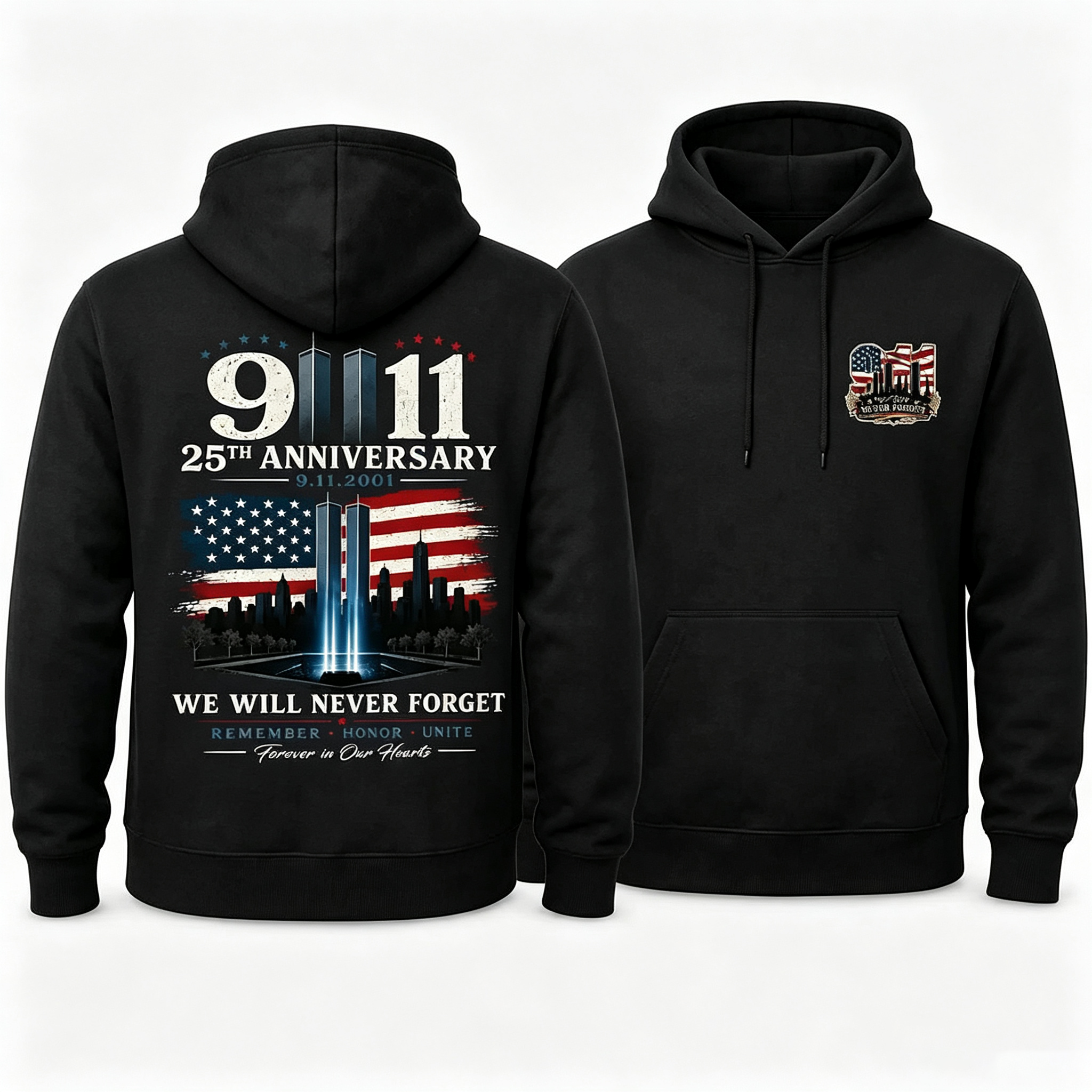 Never Forget September 11 T-Shirt/ Hoodie