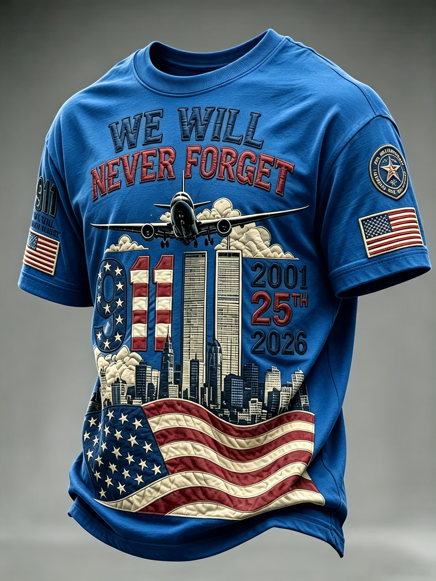 Men'S 9.11 Never Forget Printed T-Shirt