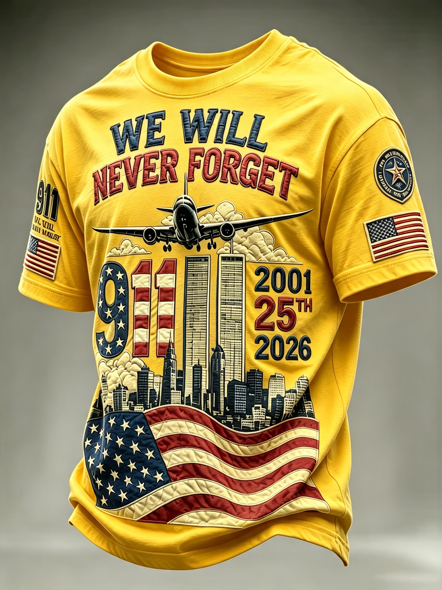 Men'S 9.11 Never Forget Printed T-Shirt