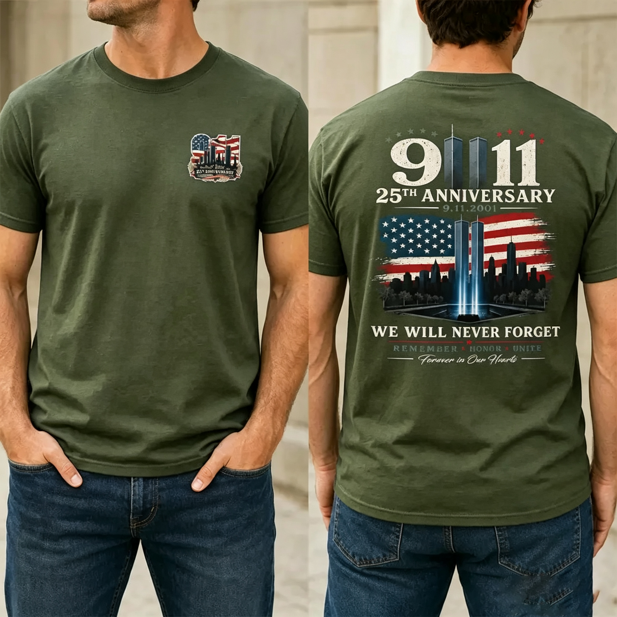 Never Forget September 11 T-Shirt/ Hoodie