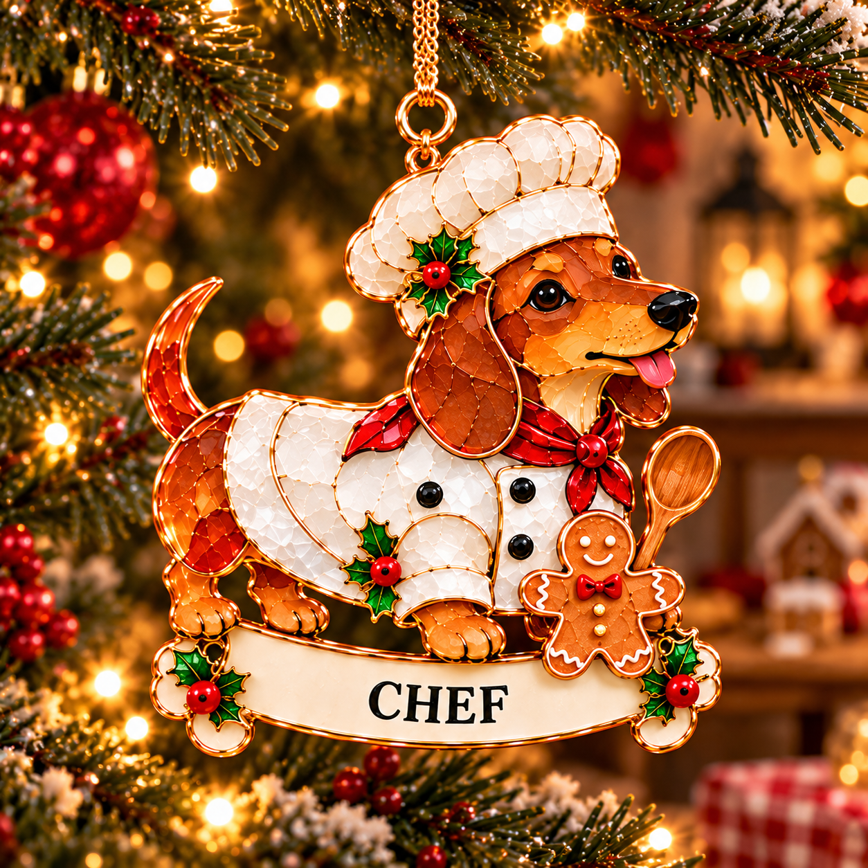 2026 Dachshunds at Work Christmas Ornaments 