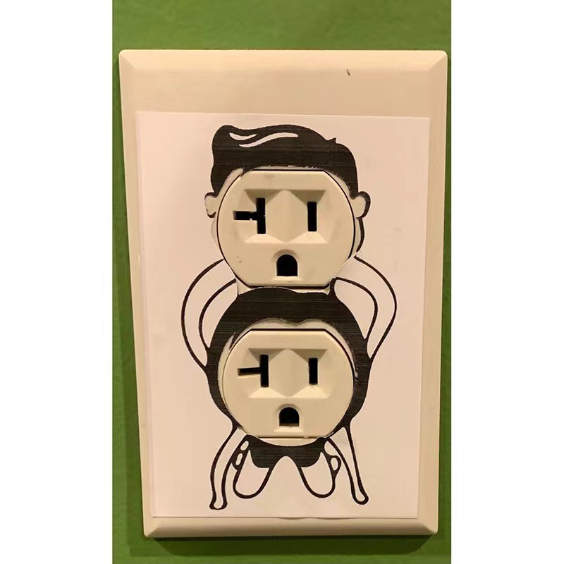 Funny Outlet Cover Decal