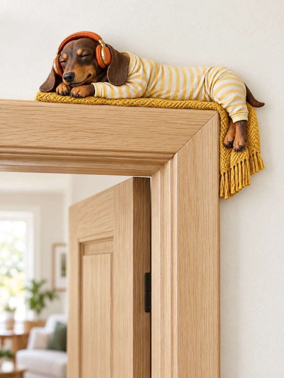 🔥😍Sleeping Dachshund Door Topper