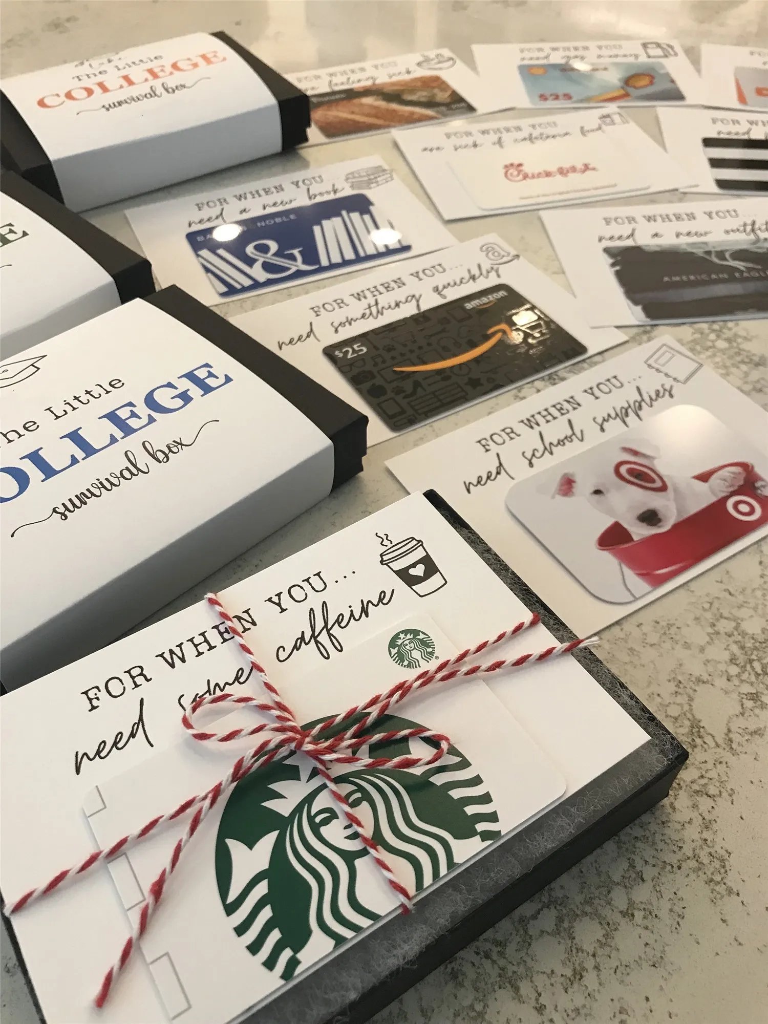 College Gift Card Care Package