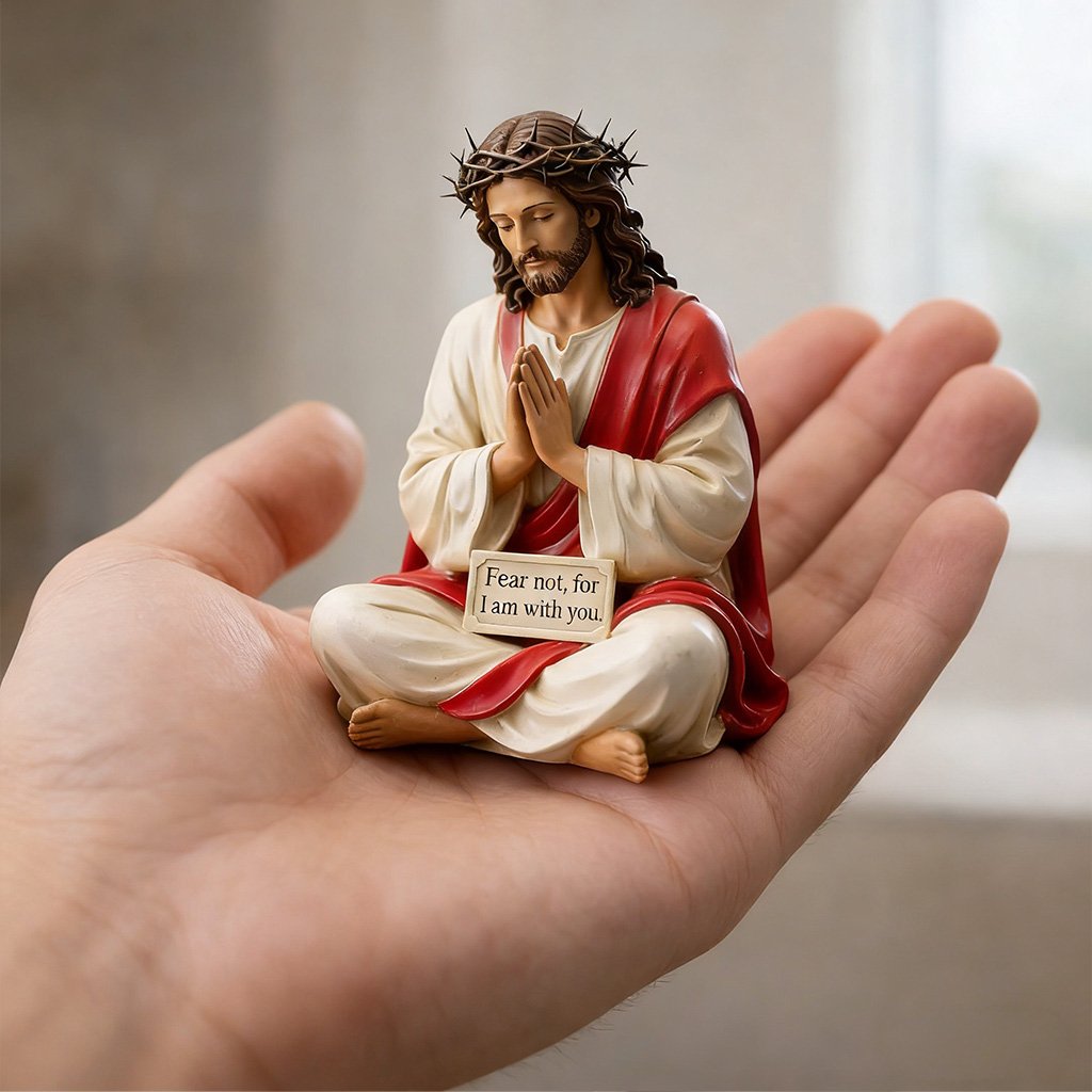 ✨Hand-Painted Jesus Figurine✝️“Fear Not, for I Am with You”