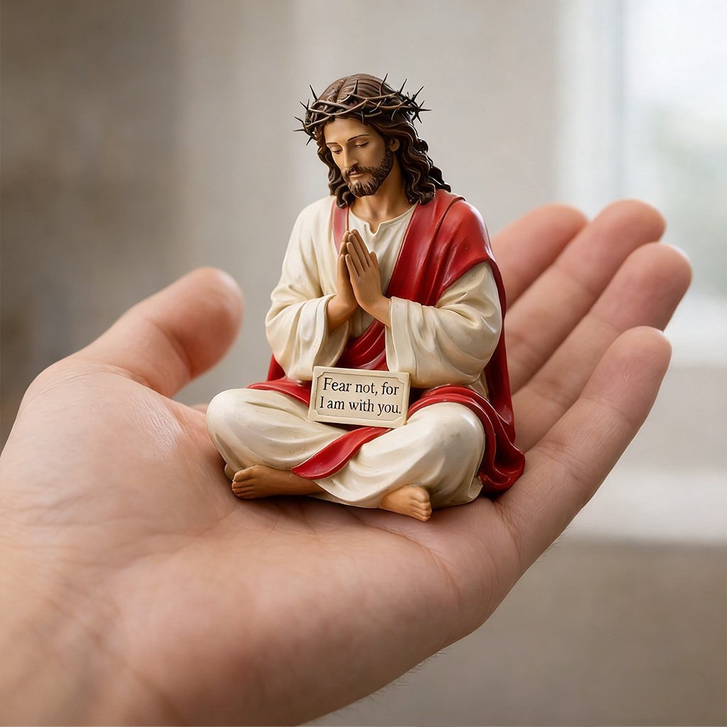 ✨Hand-Painted Jesus Figurine✝️“Fear Not, for I Am with You”