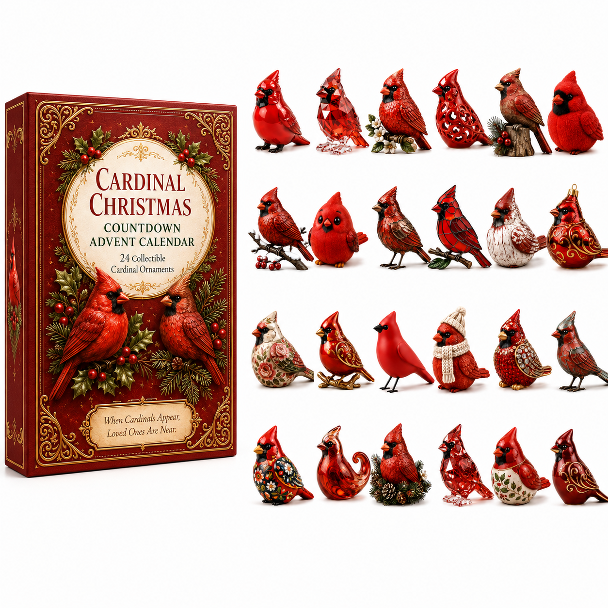 🔥Cardinal Christmas 24-Day Countdown Calendar