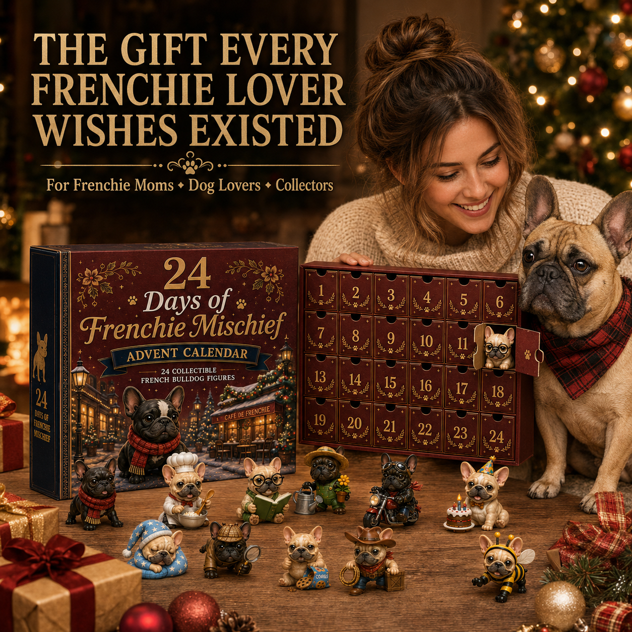 ⏰Limited Stock 50% OFF - 🎄🐶 2026 French Bulldog Advent Calendar – 24 Days of Frenchie Mischief(📦Buy 2 Free Shipping)