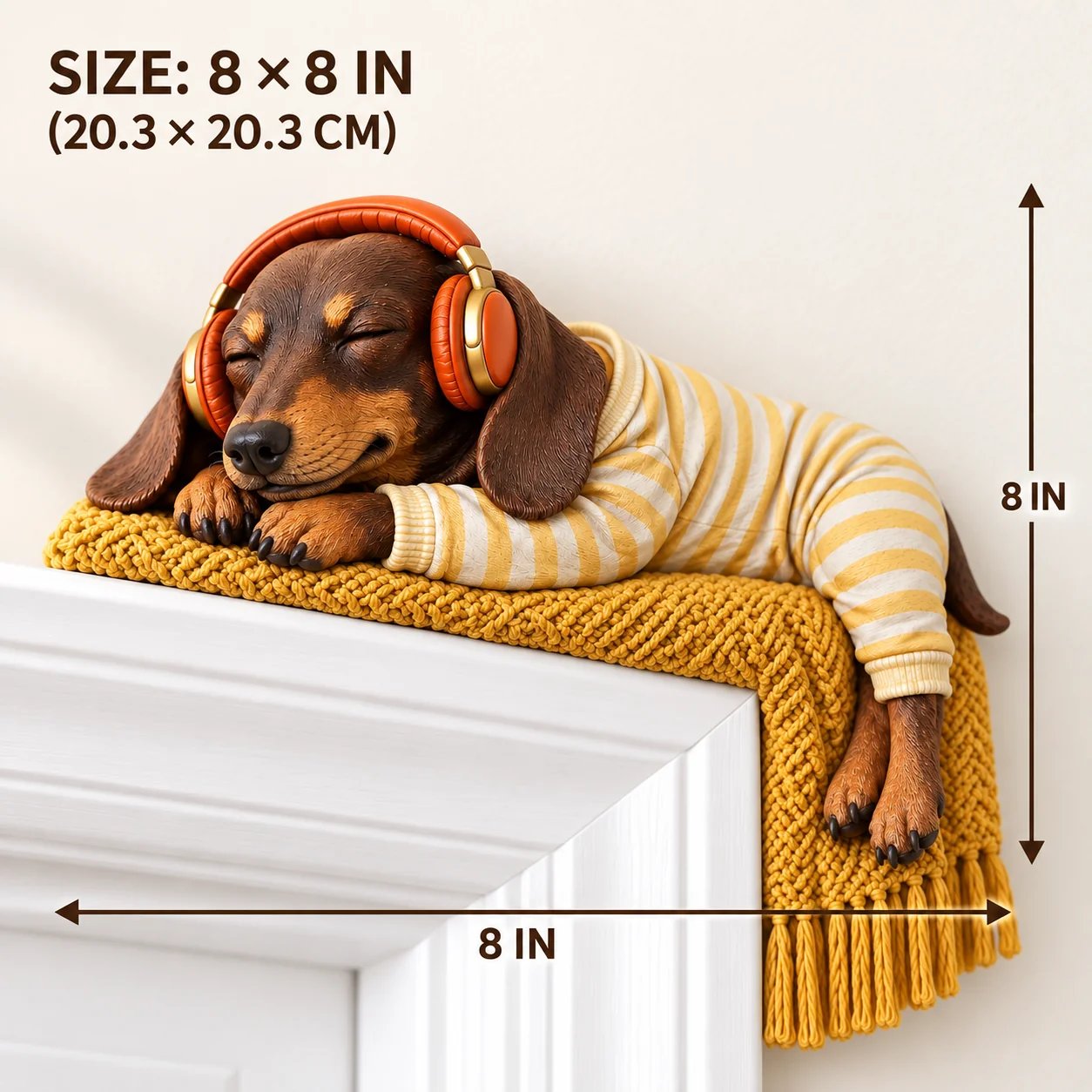 🔥😍Sleeping Dachshund Door Topper