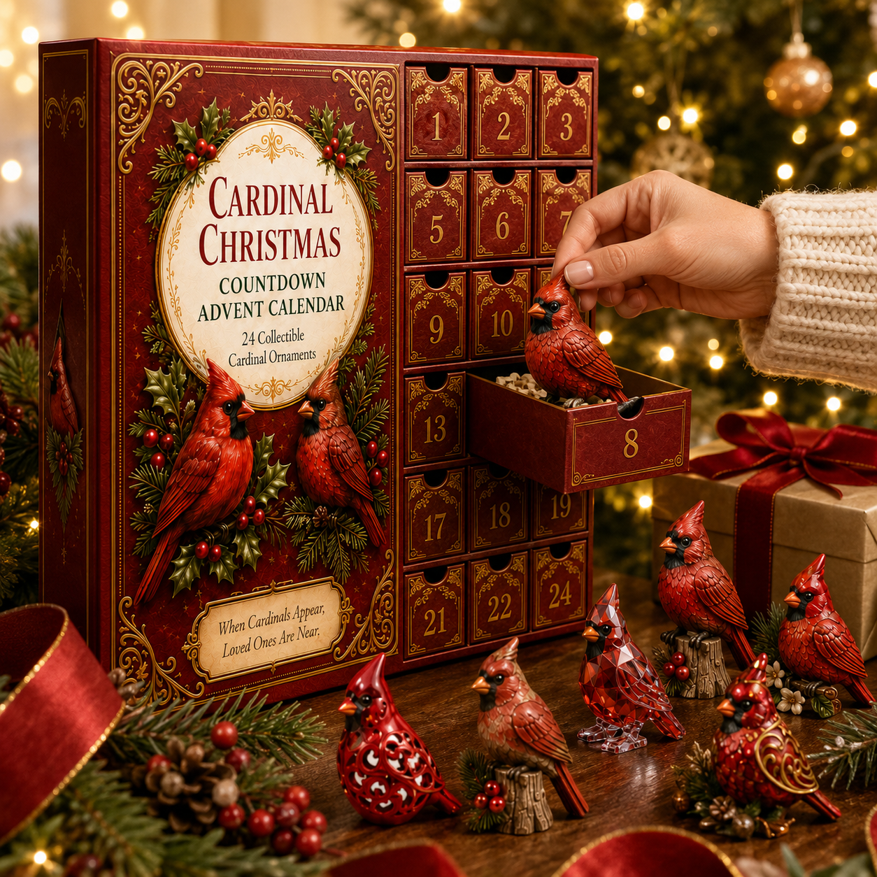 🔥Cardinal Christmas 24-Day Countdown Calendar
