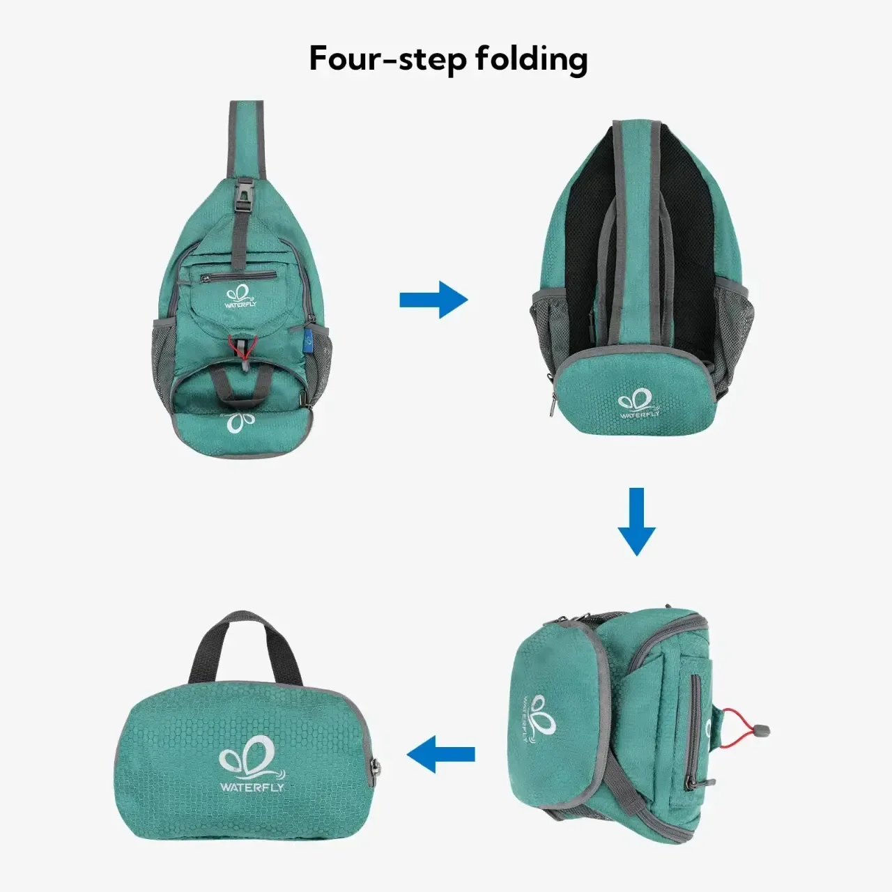 🎒Packable Small Crossbody Sling Backpack with Side Pouch(✨ Perfect for Hiking and Traveling)