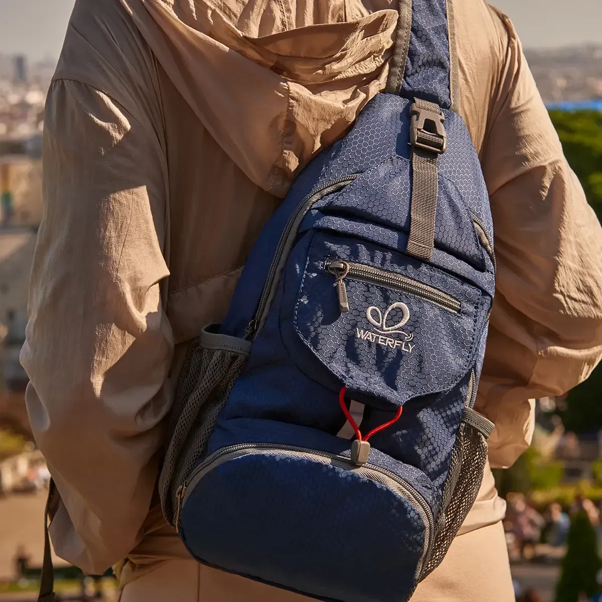 🎒Packable Small Crossbody Sling Backpack with Side Pouch(✨ Perfect for Hiking and Traveling)
