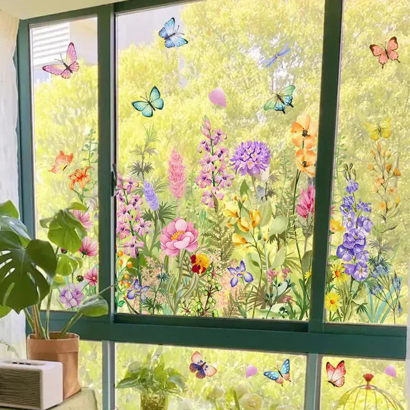 🔥Last Day Sale 🎁50K+ SOLD! ✨💐Colorful Floral Bouquet Window Sticker🖼️