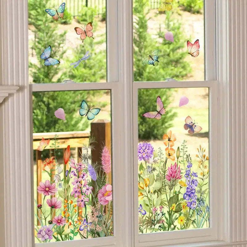 🔥Last Day Sale 🎁50K+ SOLD! ✨💐Colorful Floral Bouquet Window Sticker🖼️