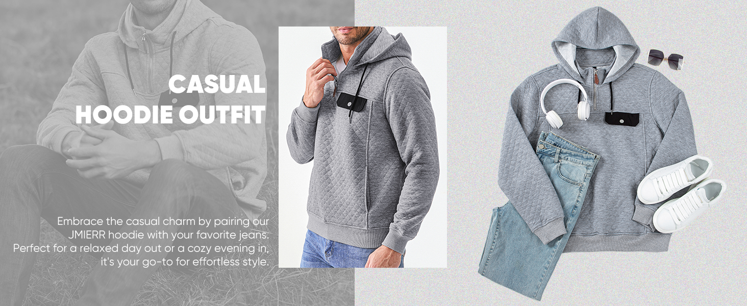 JMIERR Men's Quilted Sweatshirt